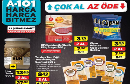 A101 23 Şubat 1 Mart aktüel ve indirimli ürünler kataloğu! Ay sonu büyük indirim fırsatı