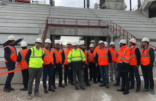 Göztepe Stadı inşaatına önemli ziyaretçiler