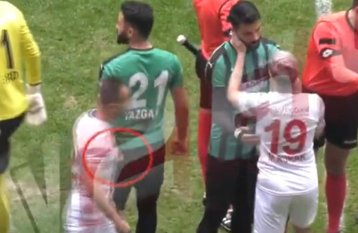 Amedsporlu futbolcunun jiletli saldırı anları