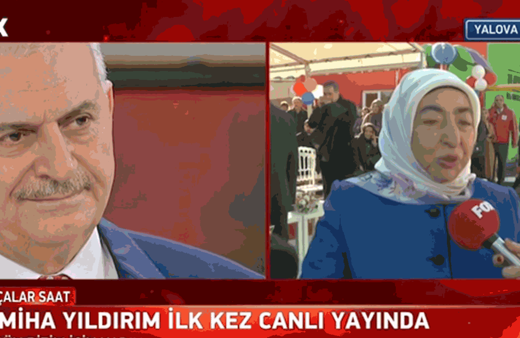 Semiha Yıldırım konuşurken Binali Yıldırım'ın gözleri doldu