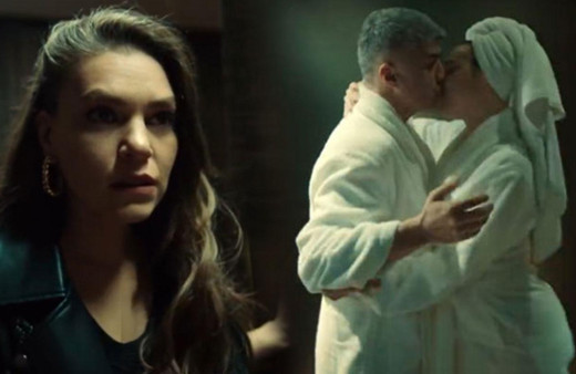 İstanbullu Gelin'deki bornozlu öpüşme sahnesi olay oldu! Faruk fena yakalandı