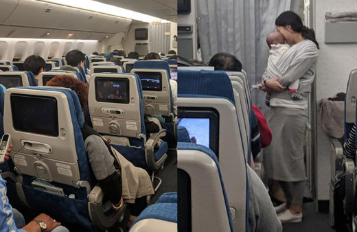 Bebeğiyle uçak yolculuğu yapan annenin yaptığı hareket viral oldu