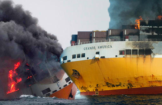 2000 adet lüks araç yanarak gömüldü