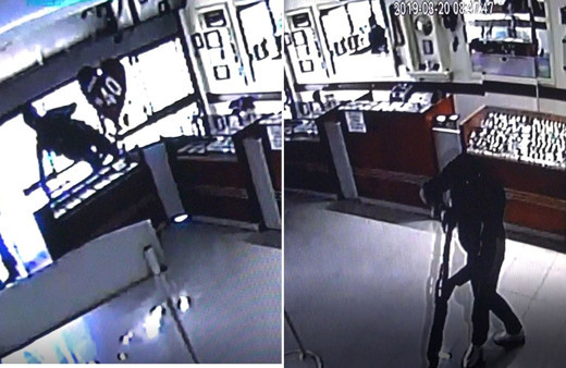 Çorum'da kuyumcu soygunu o anlar kamerada