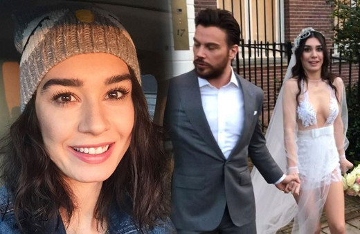 Yarı çıplak gelinliği olay olan Burcu Kıratlı tesettüre girdi