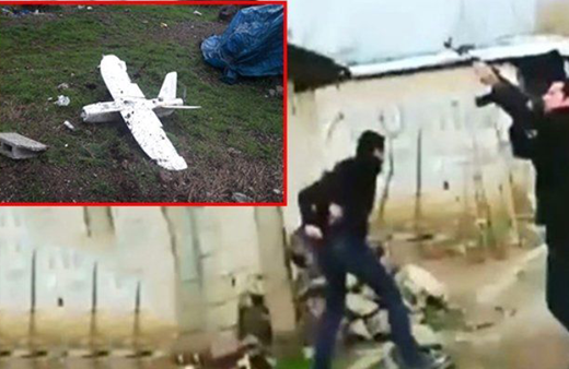 PKK'lıların gönderdiği drone böyle düşürüldü!