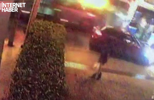 Mecidiyeköy'de otobüs kazası kamerada