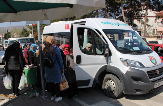Amasya'da minibüste para geçmiyor