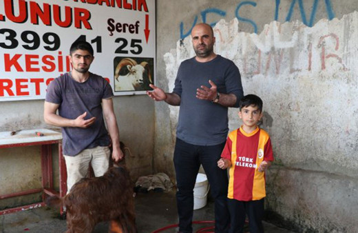 Diyarbakır'da Galatasaray bu kez kazansın diye adak koç kesildi