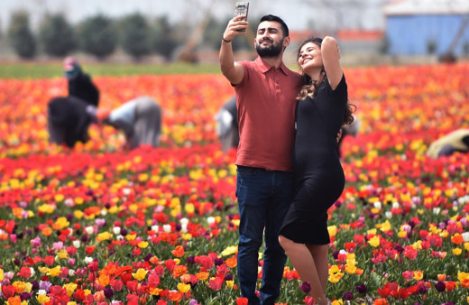 Konya Ovası'nda turistler fotoğraf için sıraya giriyor