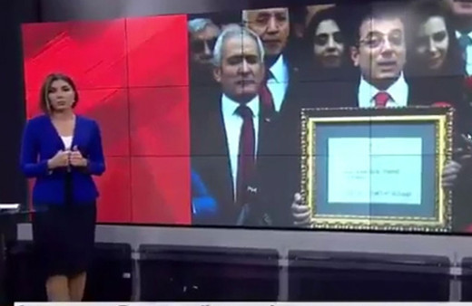 CNN Türk'den skandal montaj! İmamoğlu'nun mazbatasını bakın nasıl verdi