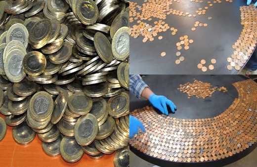 Ahşap masayı bozuk parayla öyle bir hale getirdi ki... Bayılacaksınız