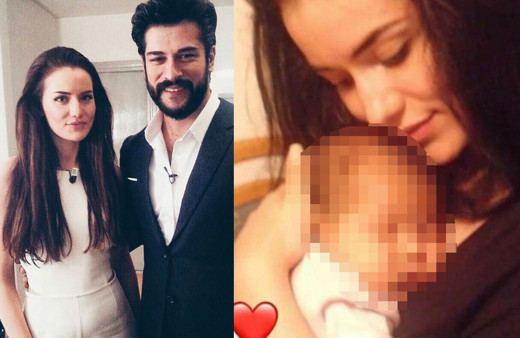 Burak Özçivit ve Fahriye Evcen'in sır gibi sakladığı Karan bebeğin ilk fotoğrafı