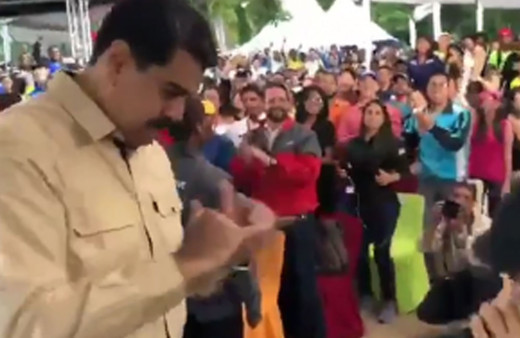 Nicolas Maduro'nun zafer dansı