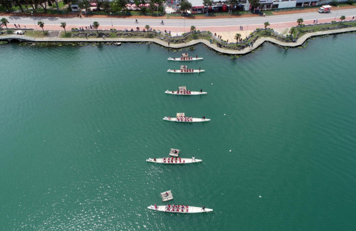 Samsun'da dragon bot yarışları başladı