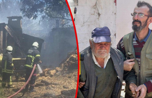 Tekirdağ Malkara'da yangın 2 evi kül etti