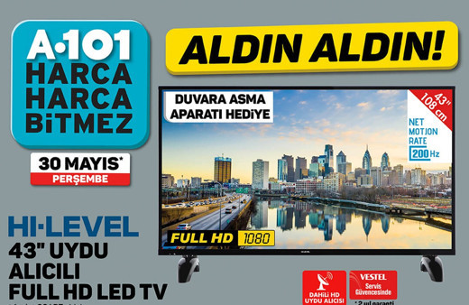 A 101'den cep telefonu ve Vestel TV! A101 30 Mayıs aldın aldın indirim kataloğu