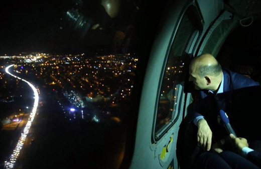 Bakan Süleyman Soylu Bolu'da trafiği hem havadan hem karadan denetledi