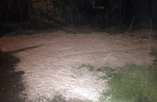 Kastamonu'da aralıksız 12 saat dolu yağışı