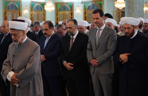 Beşar Esad bayram namazını başkent Şam'da kıldı