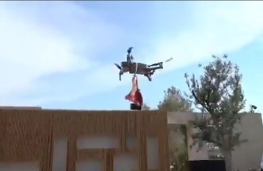 Nusret şimdi de eti drone ile uçurdu