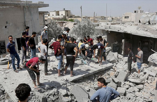 İdlib Gerginliği Azaltma Bölgesine hava saldırıları 10 ölü