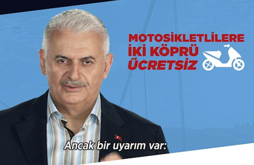 Binali yıldırım motorsiklet reklam filmi