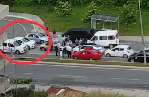 Samsun'da düğün magandaları yolu kapatıp oyun oynadılar