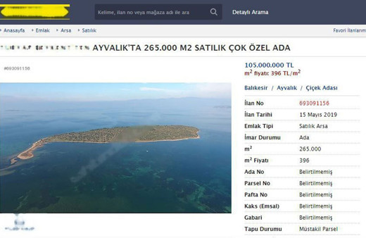 Çiçek adası 105 milyon liraya satışa çıkarıldı alıcısını bekliyor