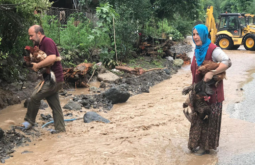 Araklı'da durum çok kötü! Bakan güvenli yerlere gidin çağrısı yaptı