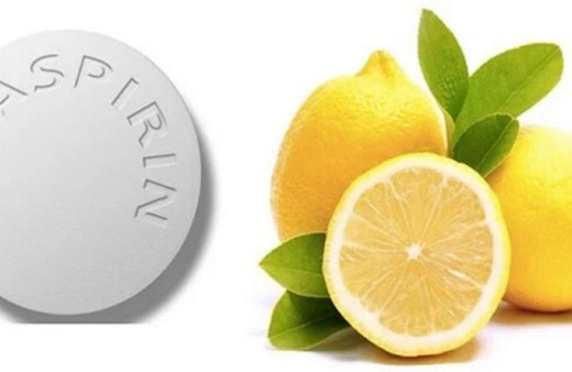 Kırışıklıkları yok eden aspirin ile limon karışımı