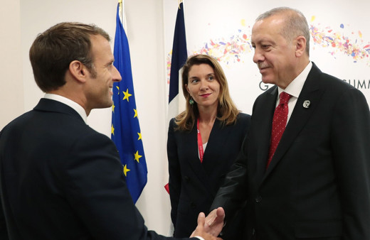 Cumhurbaşkanı Erdoğan, Macron ile görüştü