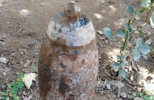 Kurtuluş savaşından kaldığı sanılan top mermisi bulundu