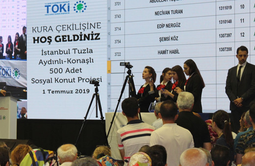 TOKİ Tuzla konutları kura çekimi yapıldı