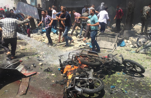 Suriye'de Fırat Kalkanı ile terörden arındırılan Bab'da eş zamanlı patlamalar