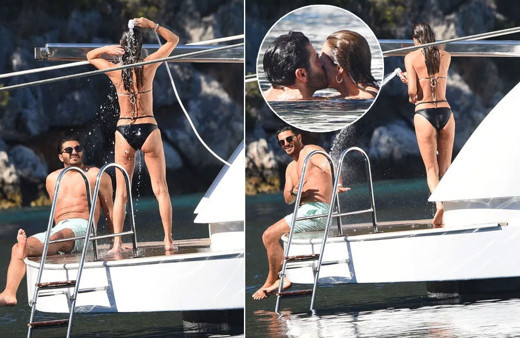 Uğur Akkuş öpücüklere boğdu Ebru Şallı fiziğiyle mest etti