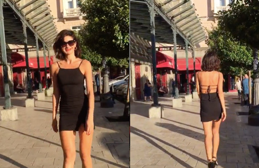 Süper minisiyle yürüdü Yasak Elma'nın Şahikası sokağı birbirine kattı