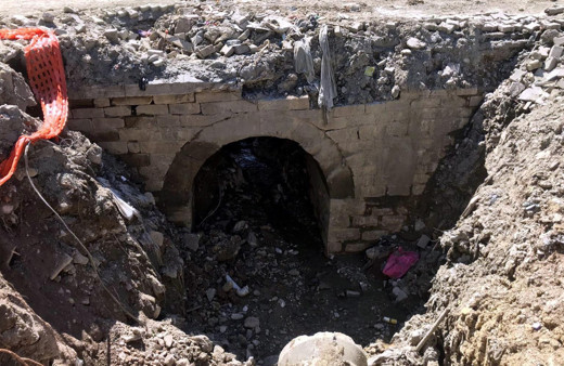 Selin ardından tarihi köprü ortaya çıktı