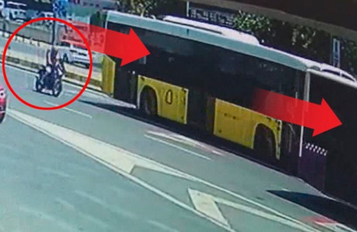 Şişli’de dehşet anları! Otobüsün altına girdi