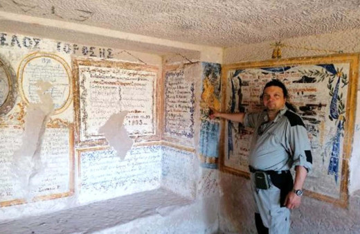 Ürgüp'te tüf kayalara oyulmuş tarihi Rum misafirhanesi! Turizme kazandırılmayı bekliyor