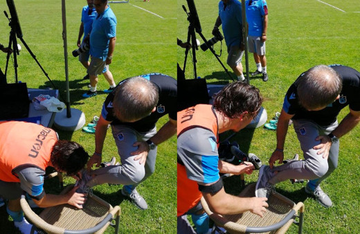 Başkan Ağaoğlu, o ayakkabıları Abdülkadir'e imzalattı