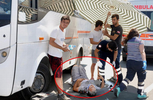 Tekirdağ'da midibüsün altında kalan kişi ağır yaralandı