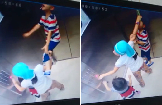 Başakşehir'de asansörde dehşet anları görüntülendi ipin bir kısmı dışarıda kalınca