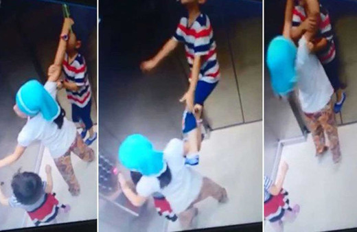 Başakşehir'de asansörde dehşet anları! Kardeşini ölümden böyle kurtardı