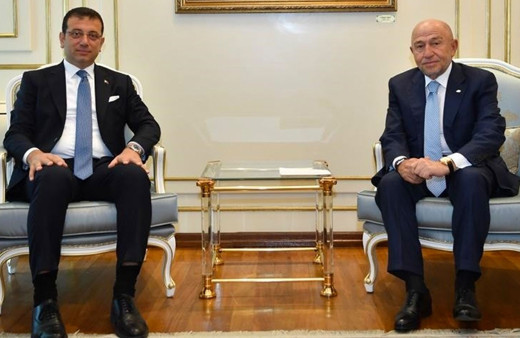 TFF Başkanı Nihat Özdemir Ekrem İmamoğlu'nu ziyaret etti