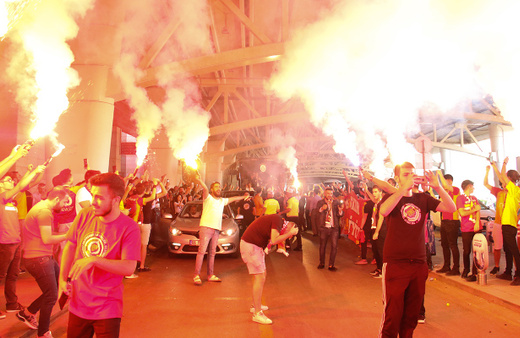 Galatasaray'a Ankara'da coşkulu karşılama