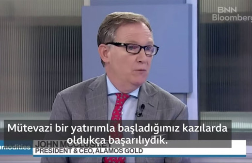 Kaz Dağları Alamos Gold şirketi CEO'su John McClusky ballandırarak anlatmış
