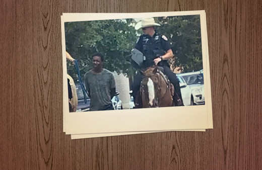 Teksas'da at üzerindeki iki beyaz polis siyah adamı iple bağlayarak yürüttü