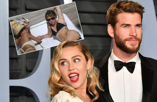 Miley Cyrus bir kadınla öpüşürken yakalandı kocasından boşanır boşanmaz aldattı
