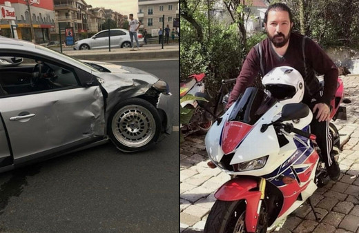 Yalova'da motosikletli ölüm anını kameraya kaydetti